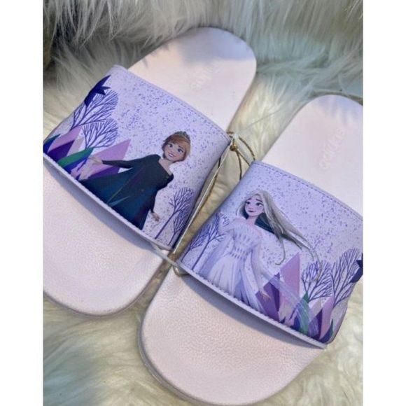 adidas Adilette Shower Slide Sandal, Purple Tint/Light Purple/Almost Pink Sz 6 - Picture 3 of 6